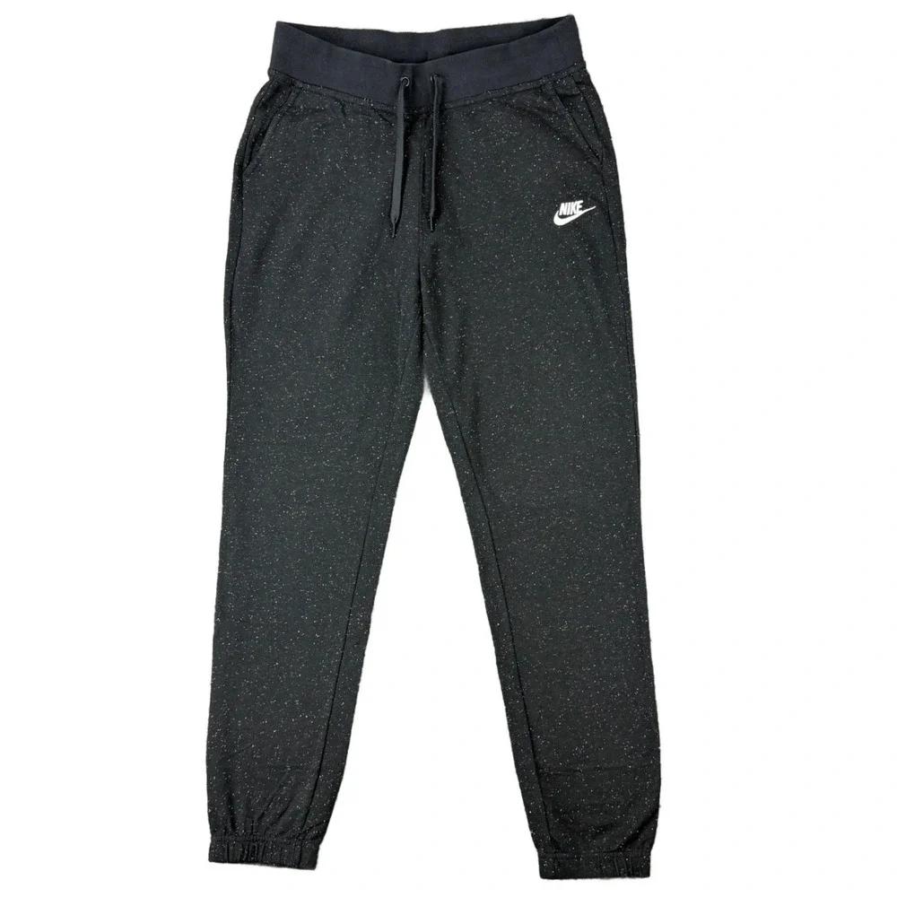 Nike Men's M W30xL28 Black Jogger Sweatpants Confetti Speckled Casual Activewear